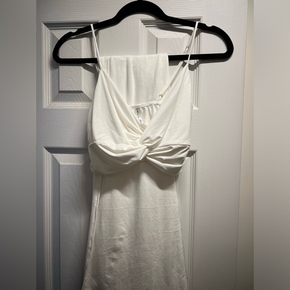 Lucy in the Sky two piece white suede set - Picture 2 of 3